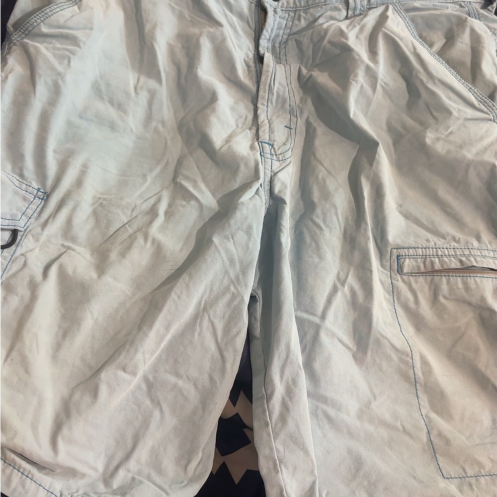 Wrangler Blue Cargo Shorts Lightweight Outdoor Style